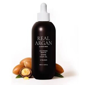 Korean Haircare RATED GREEN Real Argan Cold Pressed Shine Hair Oil